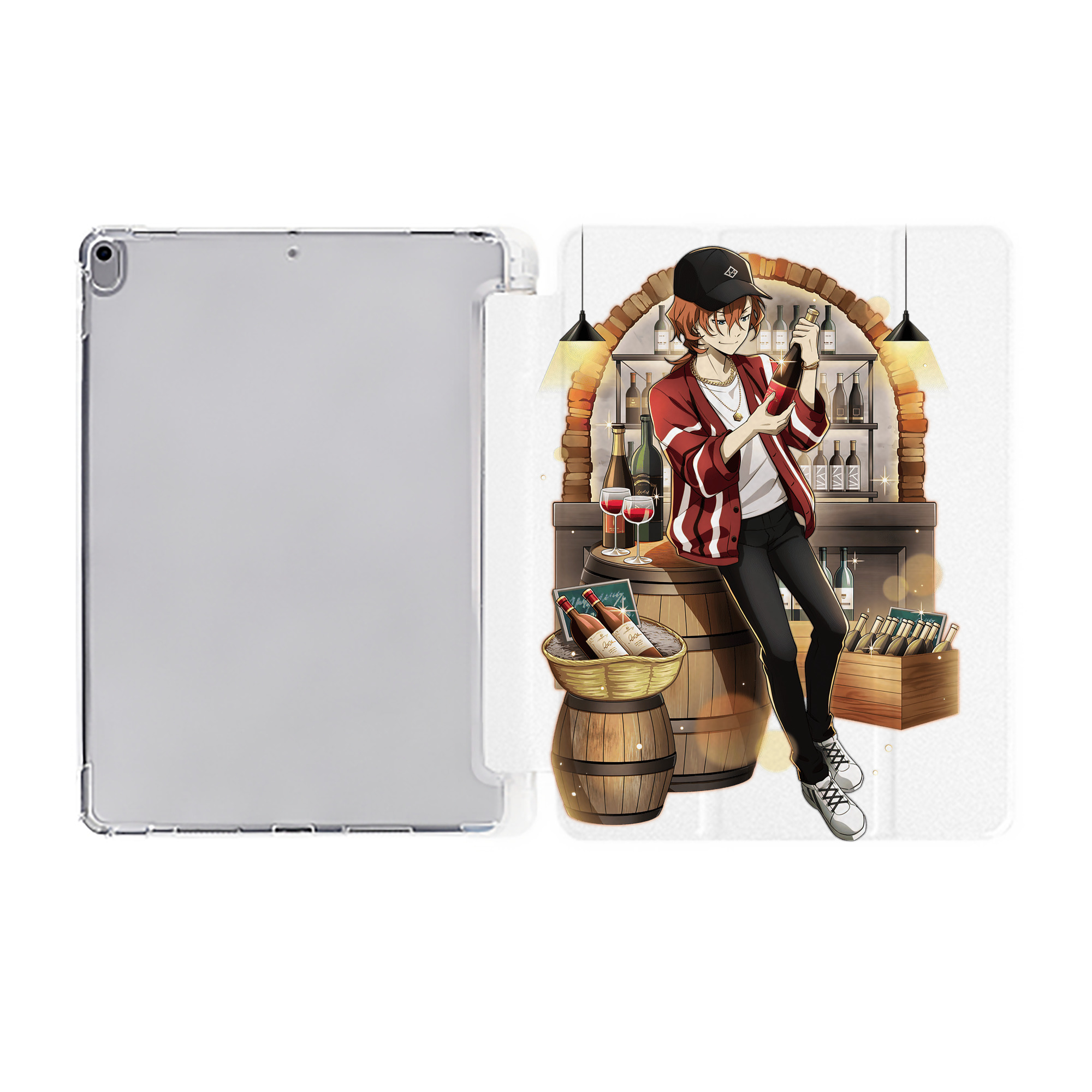 （画像用） 文豪ストレイドッグス Bungo Stray Dogs IPad ケース ペン収納付き 三つ折りスタンド PUレザー×シリコン 対応機種9.5/10.5/10.9インチ